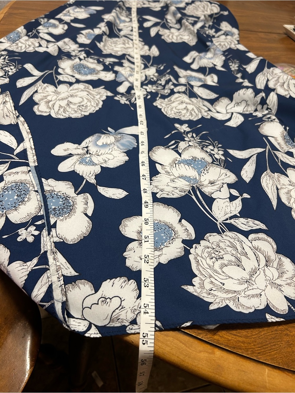 Women’s Medium Navy Blue Floral Halter Dress - Picture 14 of 14